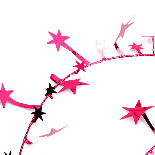 19.5 Feet Decorative Iron Wire Garland Stars Tinsel Garlands Christmas