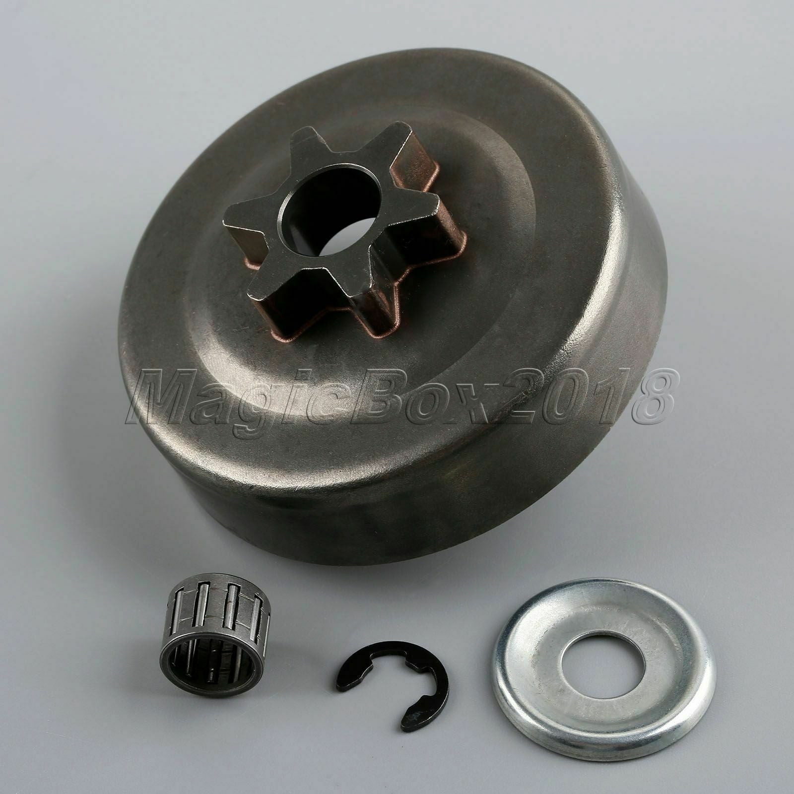 Clutch Drum Sprocket 3/8" 6T Washer E-Clip Kit For STIHL Chainsaw Parts Replace