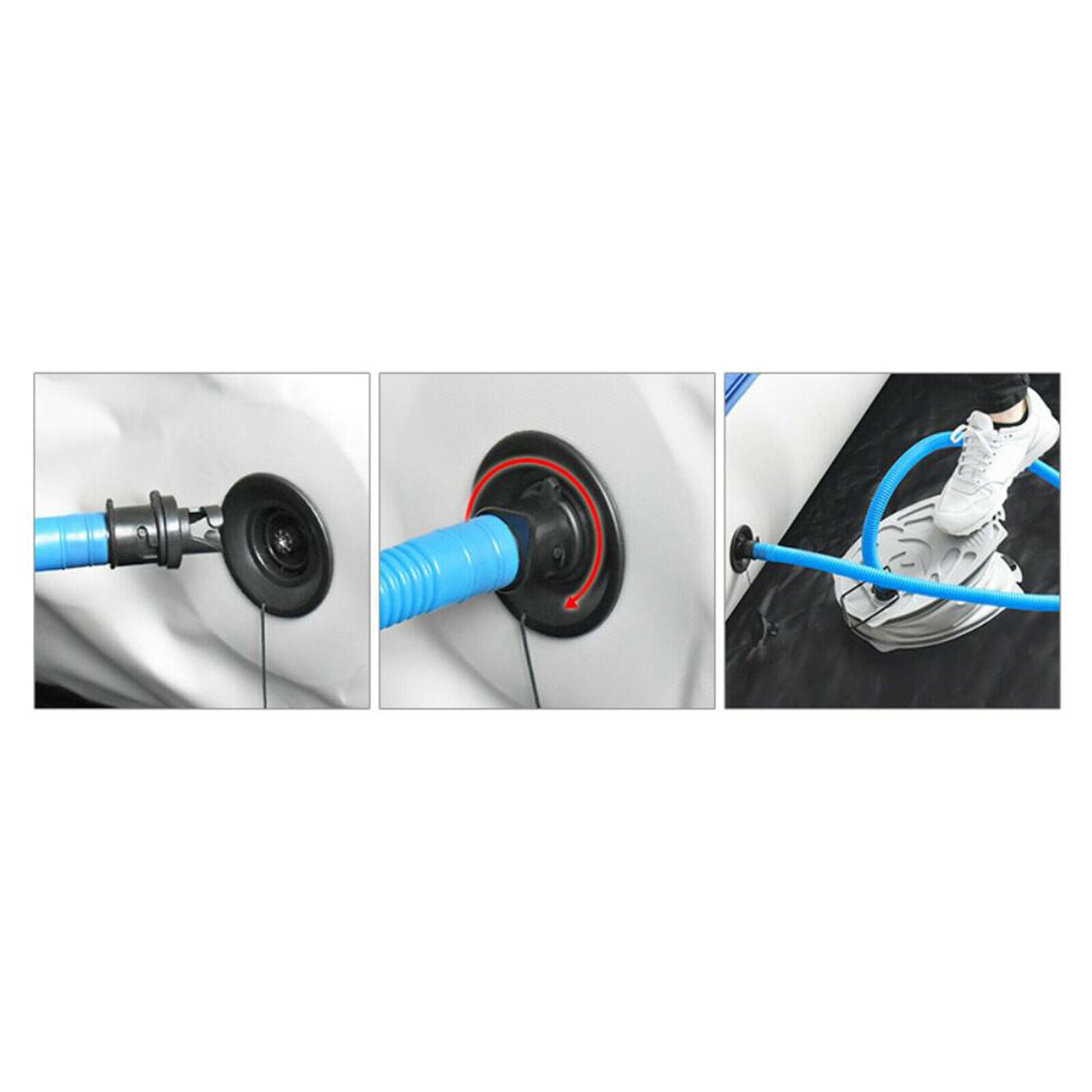 Portable Foot Air Pump W / Hose Inflator for Kayak Inflatable Canoe Pool