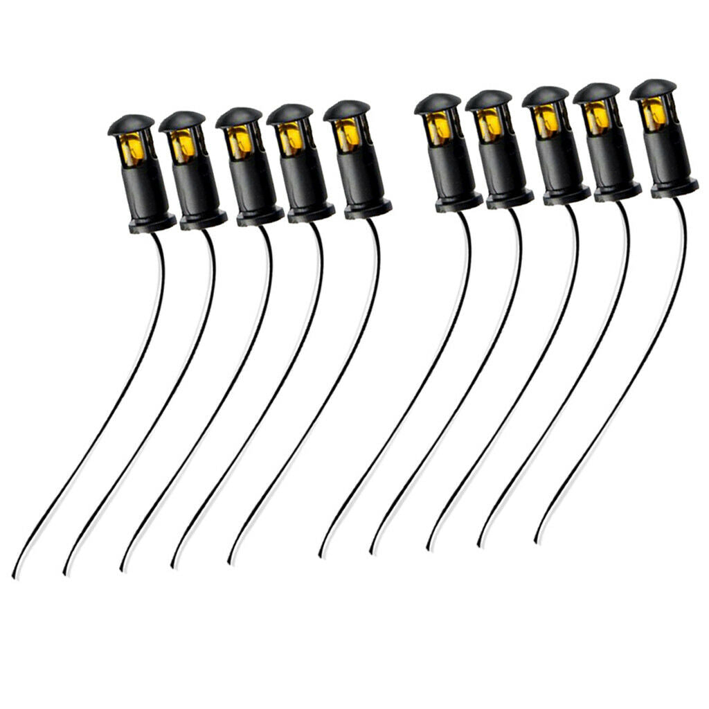 10 Pieces Train Railway Lawn Lamp Light Street Park Grassland Scenery Layout