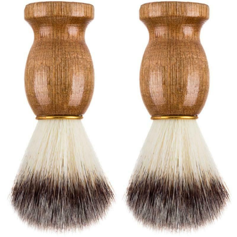 Men Shaving Brush with Wooden Handle Nylon Hair Face Cleaning Beard Cleaner Tool