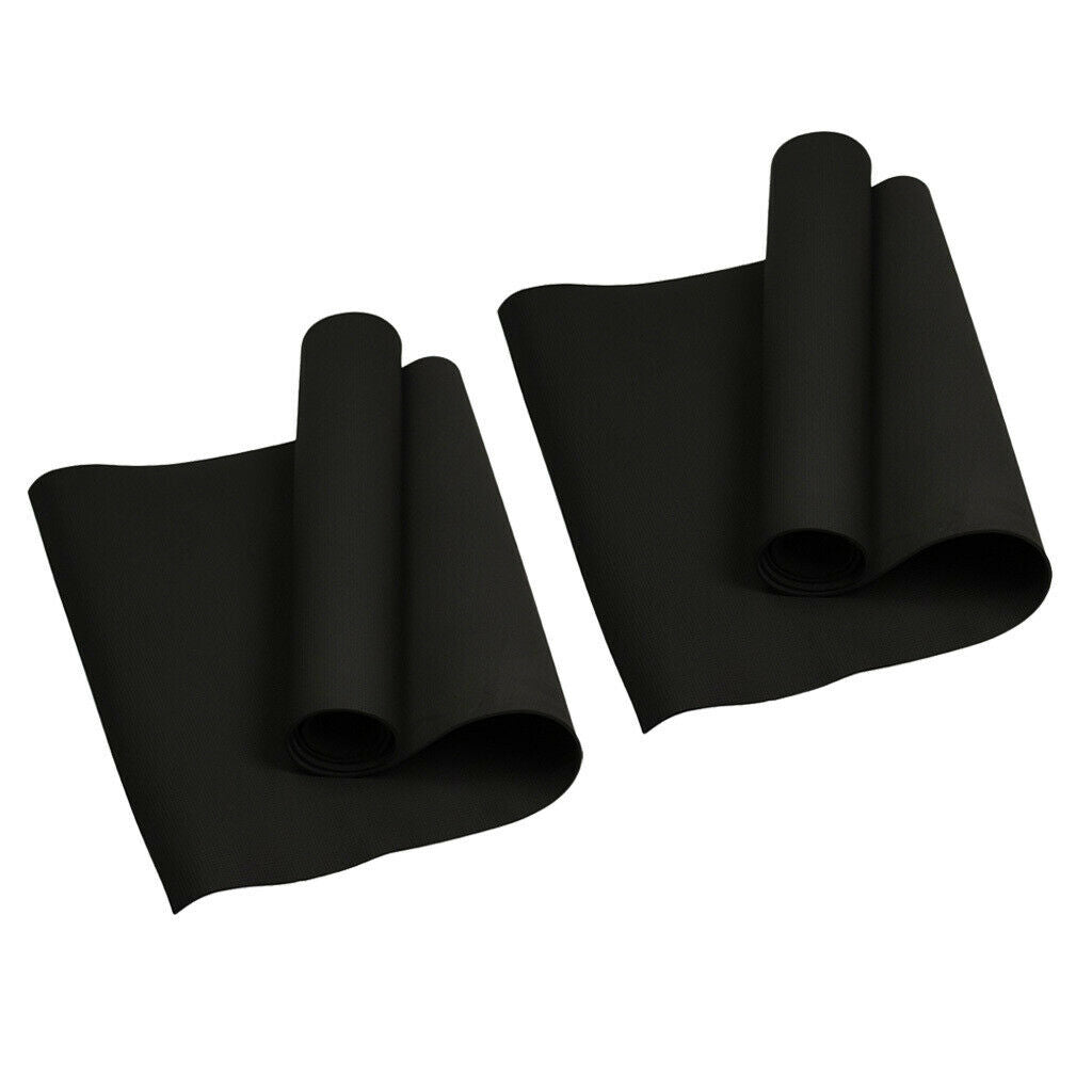 2x EVA Foam Yoga Mat Cushion Pad for Camping Fishing Picnics Travel Black