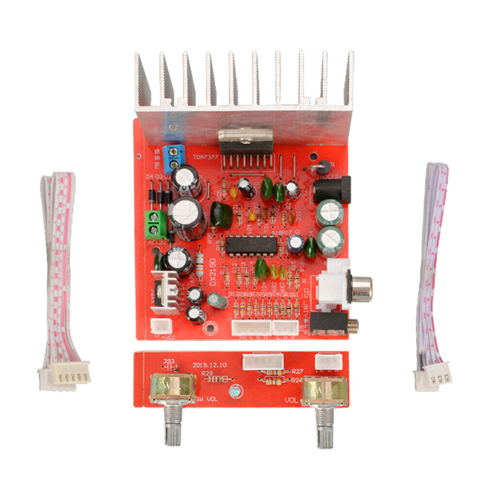 Set of 1 7377PRO DC 12V 2.1 Channel Subwoofer Audio Amplifier 38W Board â€‹