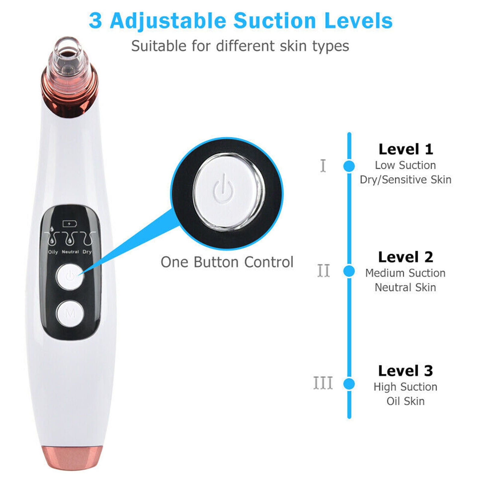 Electric Skin Pore Blackhead Cleaner Remover Vacuum Acne Cleanser With HD Camera