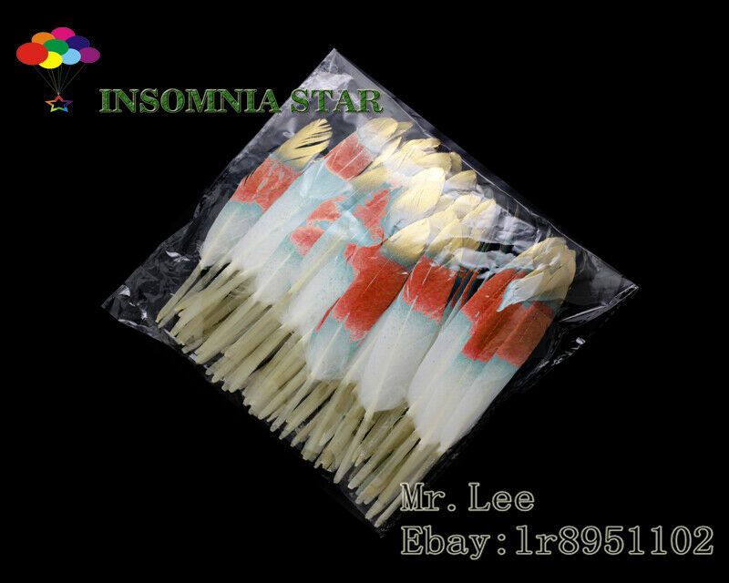 100 pcs watermelon red Colorful Natural Goose Feather 10-15cm/4-6 inches