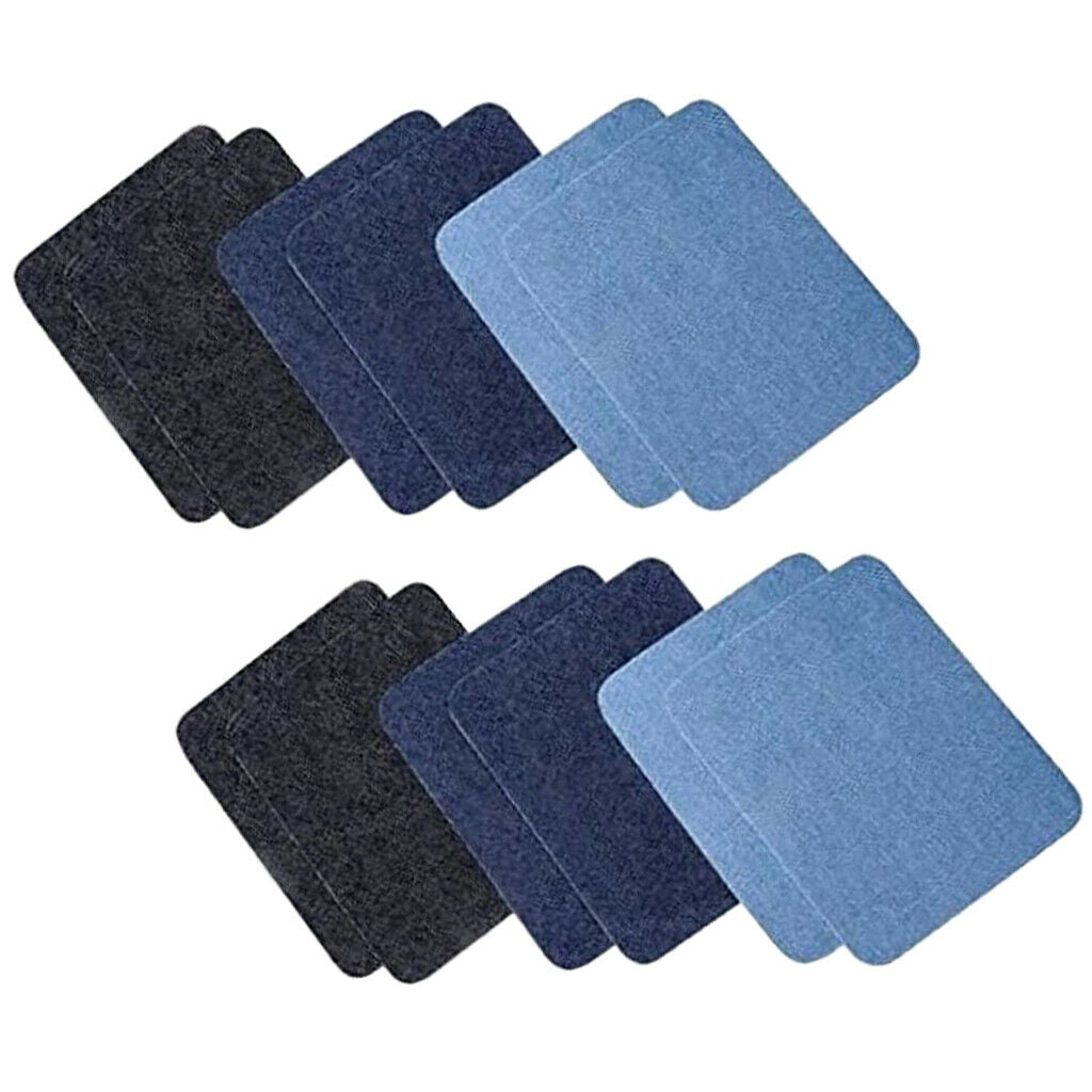 12 pieces iron-on patches denim iron-on patches iron cotton patches