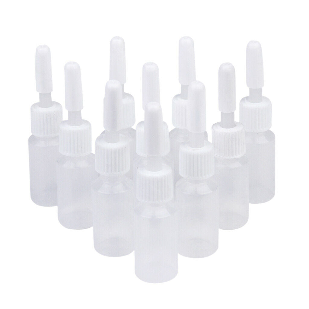 Lots 10 Plastic Tattoo Ink Pigment Bottles for Lotion Paint Green Soap