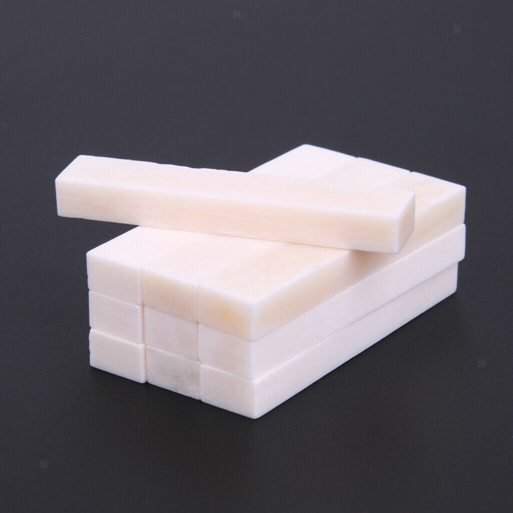 10Pcs Hard Buffalo Bone Blank Saddle Nut for Accoustic Classical Guitar DIY