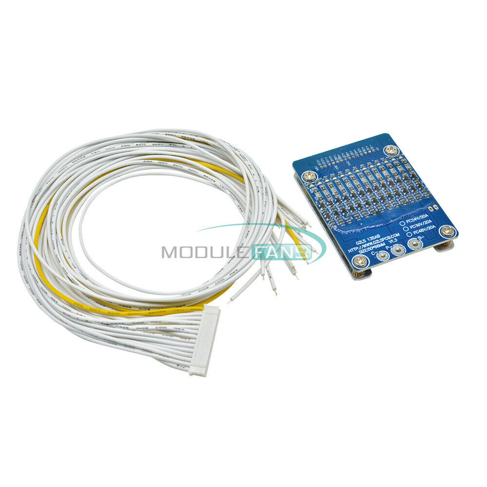 18650 Li-ion Lithium Cell 48V 13S 20A Battery Protection BMS PCB Board Balance