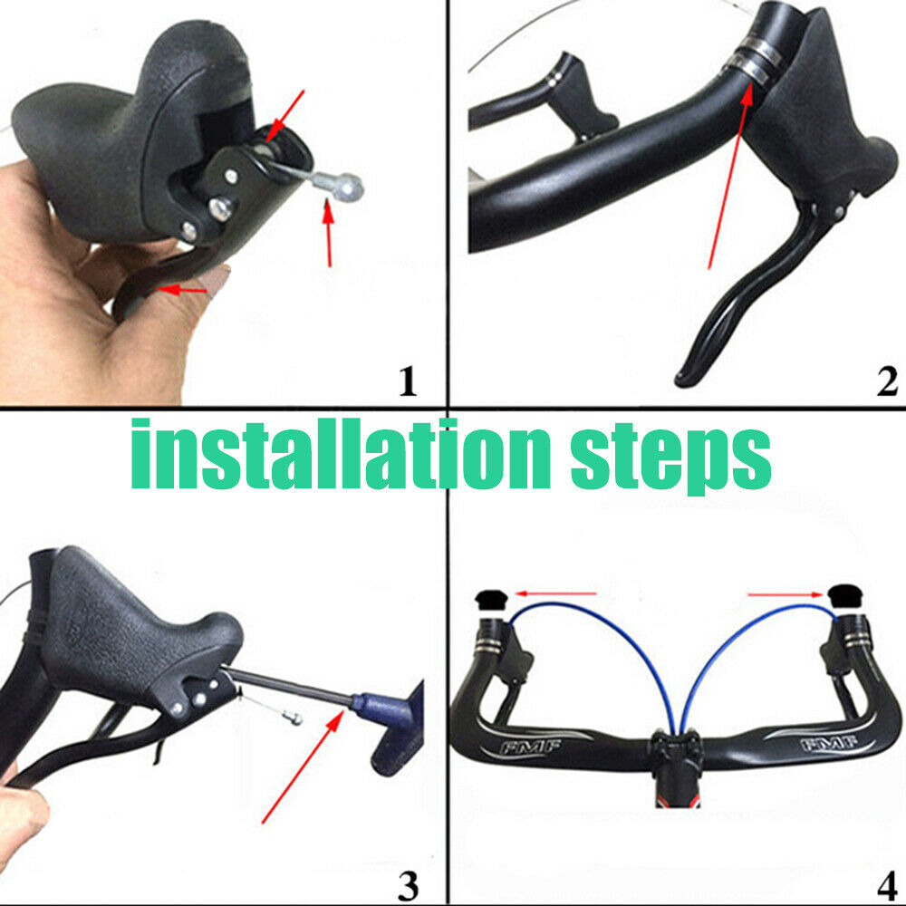 1 pair of Aero Racing Bicycle Brake Levers Replacement Black Alloy