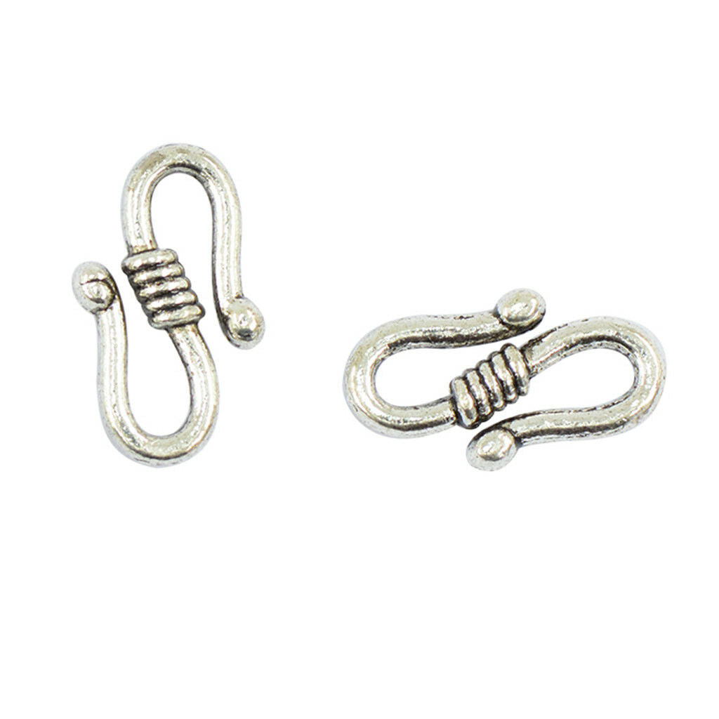 100x Necklace Pendant Connector Clasp Claw Charms S shape Hook Jewelry Craft
