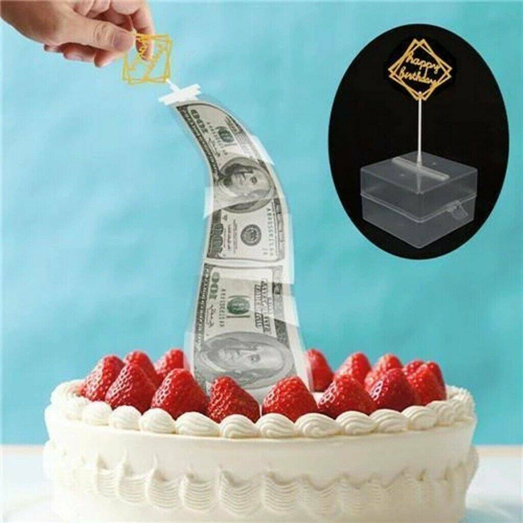 Funny Cake ATM Happy Birthday Cake Topper Money Box Cake ATM Happy Birthday NEW