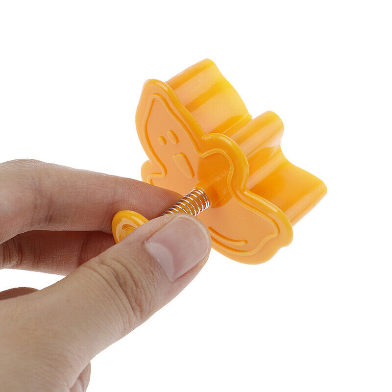 Halloween Pumpkin Ghost Theme Plastic Cookie Cutter Plunger Cake Decora T.l8