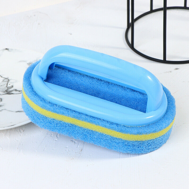 Bathroom Kitchen Glass Wall Cleaning Brush Plastic Handle Sponge Cleaning ToFCA