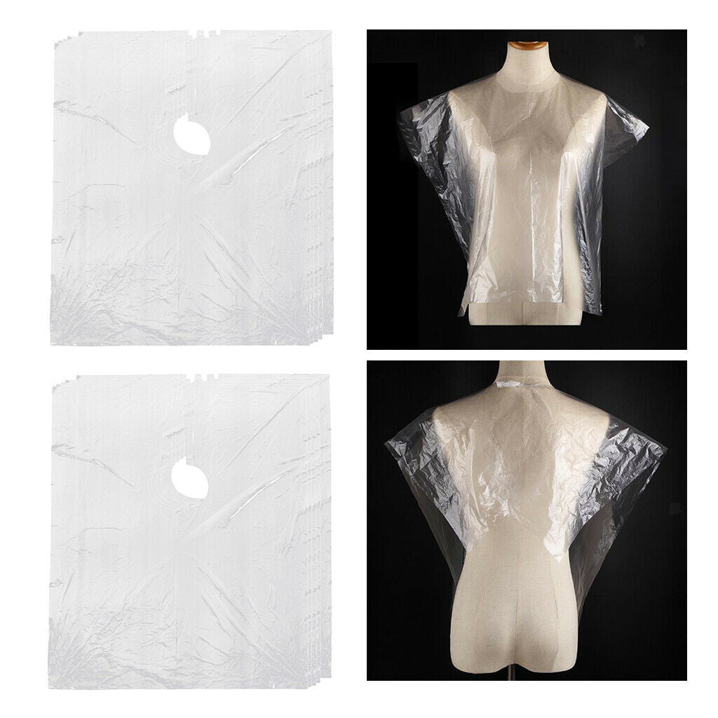 Smooth Adjustable Silicone Hair Cutting Shawl + 50pcs Disposable PE Capes