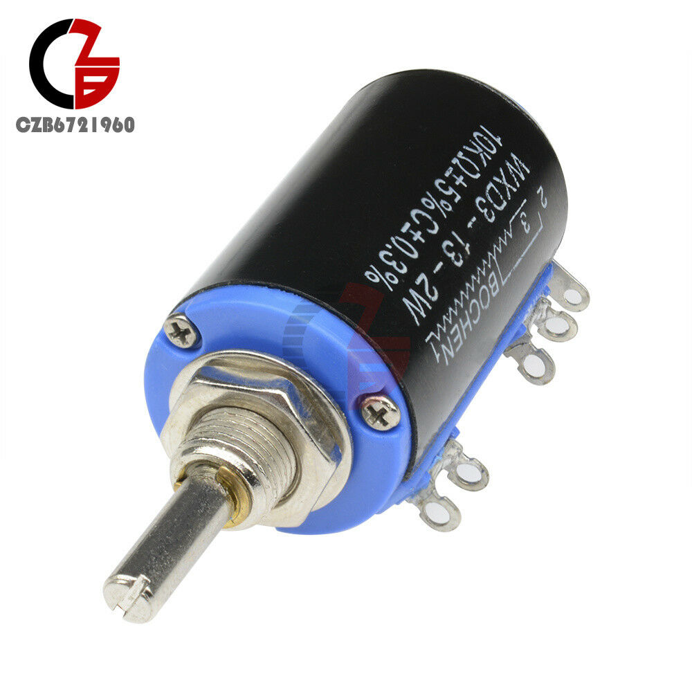 Black Precision WXD3-13-2W Multi-Turn Wirewound Linear Potentiometers 10K OHM