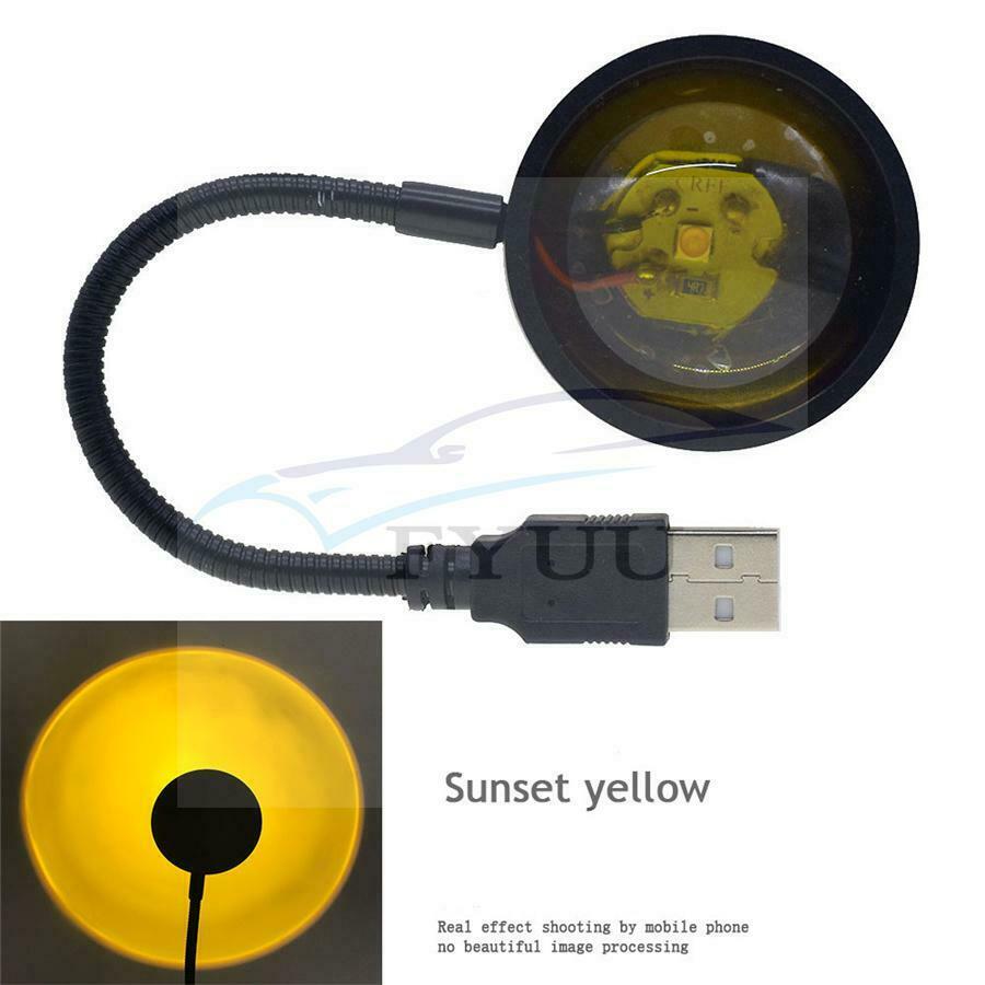 Sunset Projection Lamp USB Led Atmosphere Light Moblie phone adapter for TikTok