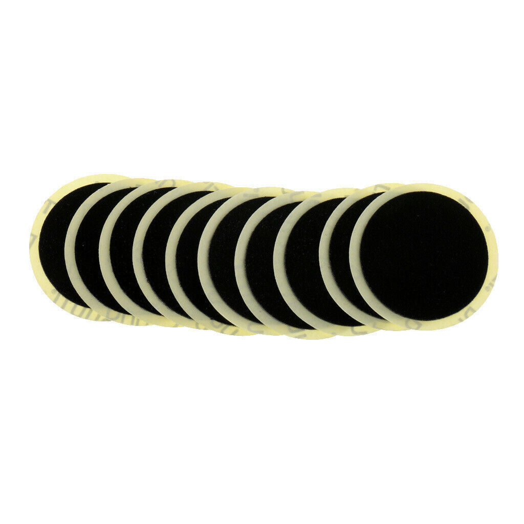 10Pcs Black Rubber Inner Tube Tire Patches Fast Repair Mend Tool No-glue