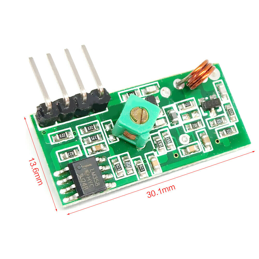 DC5V 433Mhz RF Wireless Transmitter Module Receiver Kit For Arduino Raspberry Pi