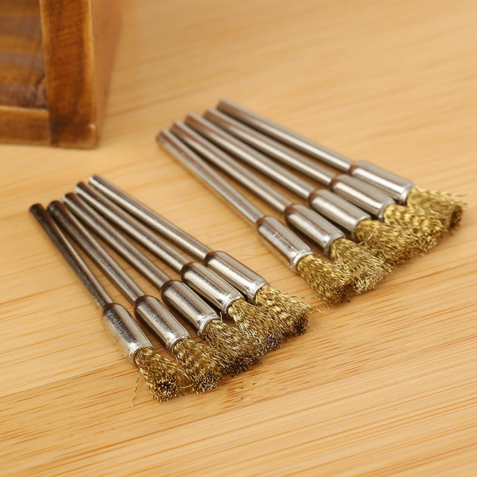 Brass Rotary Wire Wheel Pencil Polising Brushes Die Grinder Tool For Power 10PC