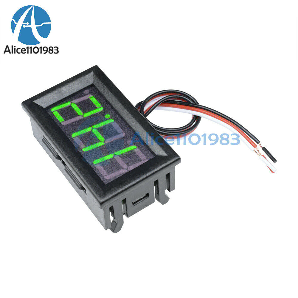 0.56" DC 4.7-30V LED Green Digital Voltmeter Panel Accurate Meter 3-Wire Display