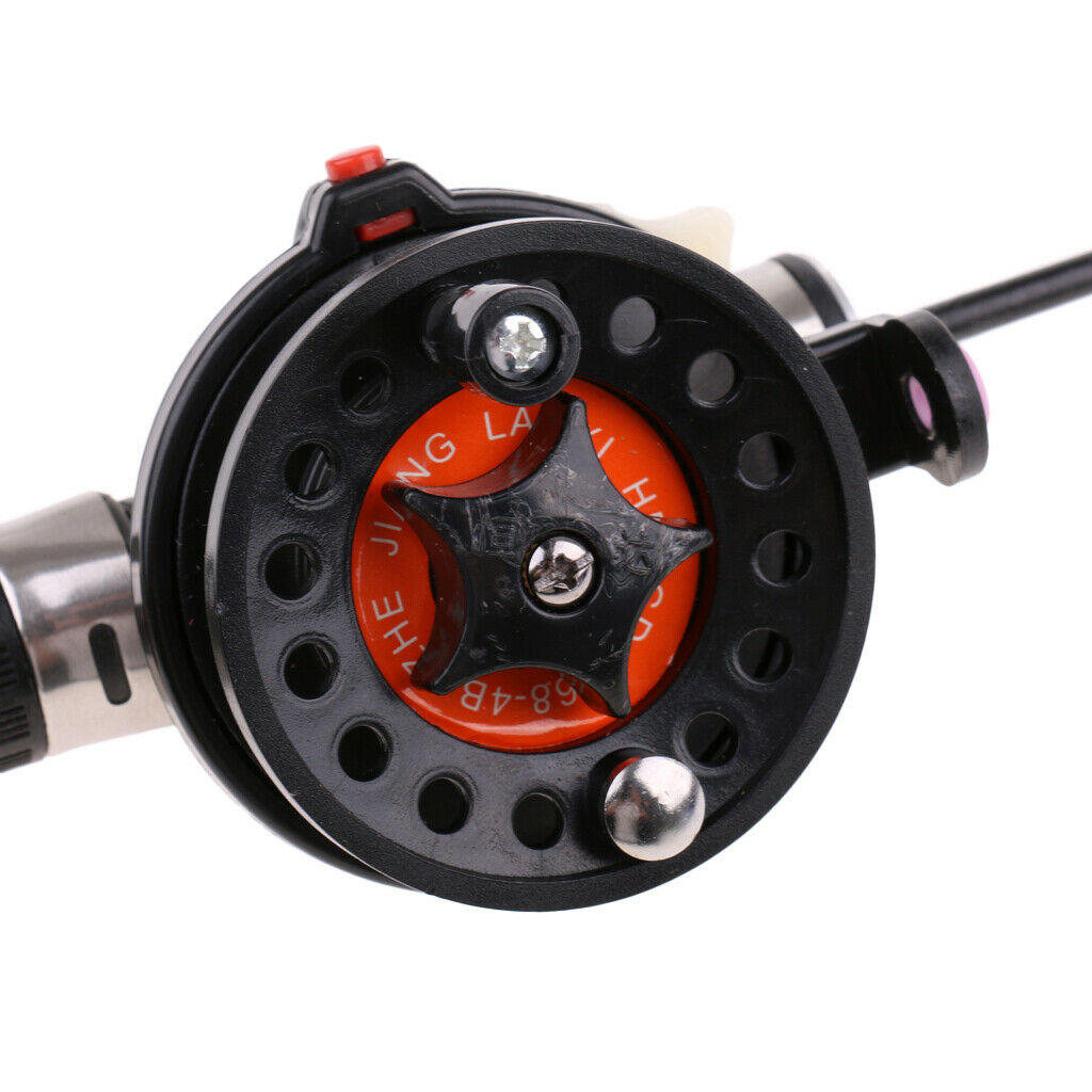 2pcs Ice Fishing Rod with Reel Line Hook Winter Micro Spinning Rod Travel Poles