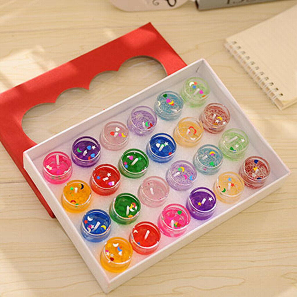 24pcs Creative Jelly Candle Romantic Candle for Office Living Room Ornament