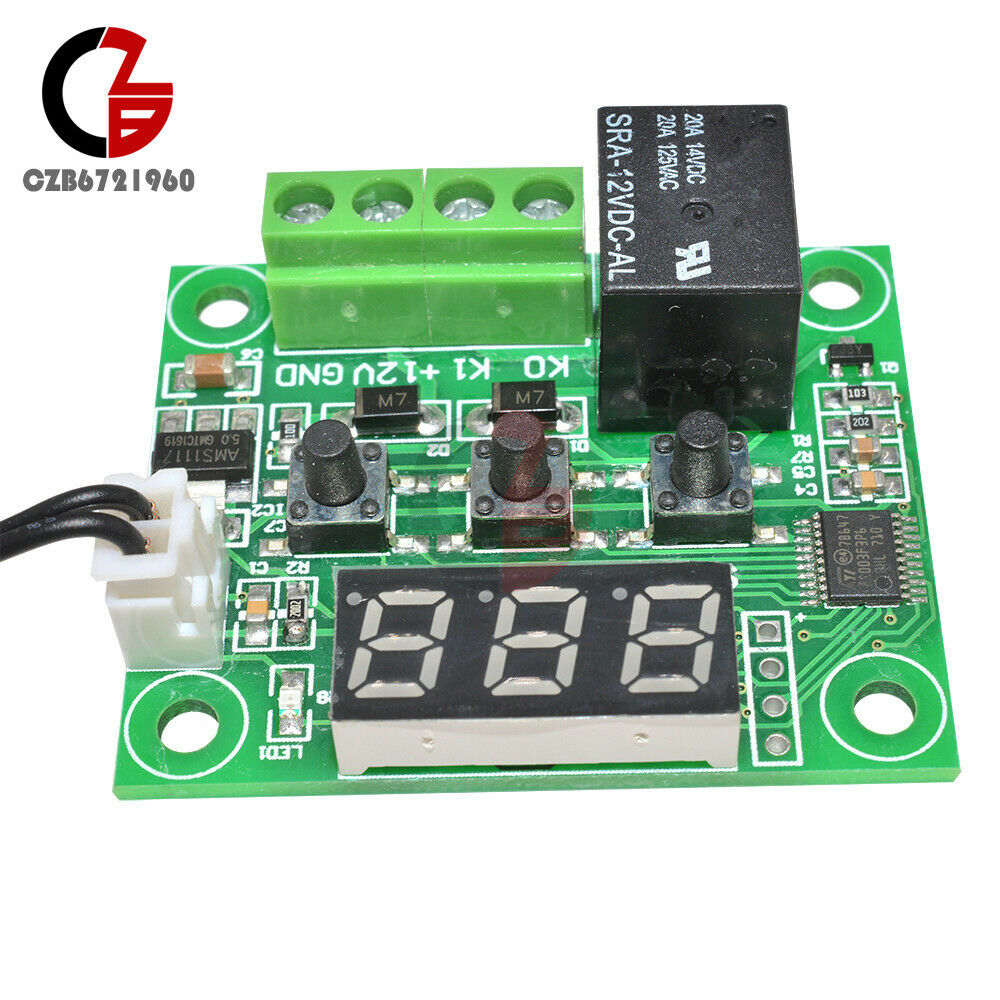 W1209 Red Digital Thermostat Temperature Control Switch Sensor DC24V -50-110°C