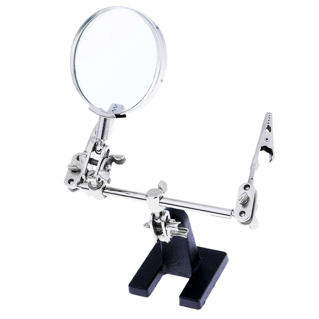 Helping 3RD Hand Magnifier Soldering Stand Clamp Holder Alligator Clip Tool