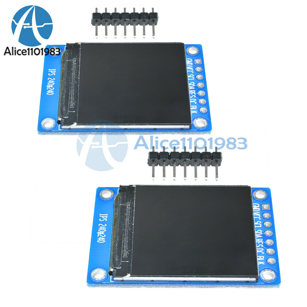 2PCS 1.3 inch IPS Full Color 240*240 LCD Display Module ST7789 SPI for Arduino