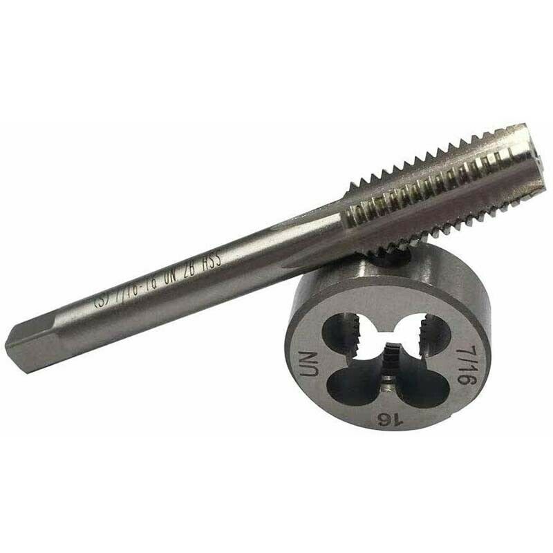 7/16-16UN HSS Tap And Die,UN Machine Thread Tap + UN Round Thread Die Right Hand
