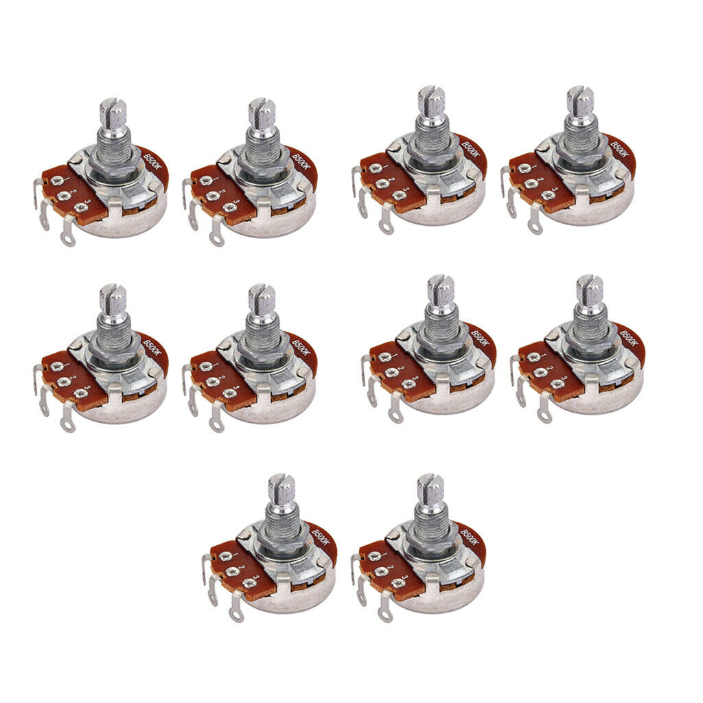 10x B500K Potentiometer For Electric Guitar Push Pull Control Guitar Tone Pot