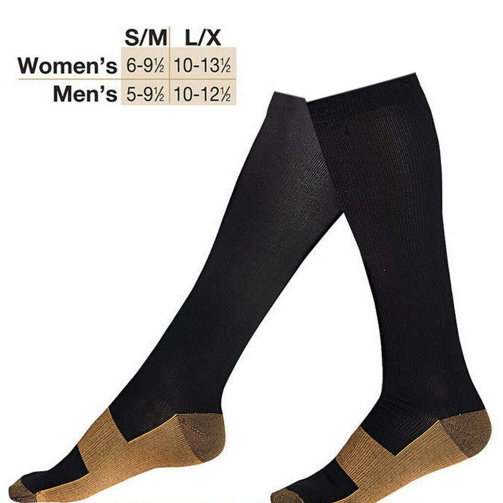Fashion Magic Soft Unisex  Anti-Fatigue Compression Socks L
