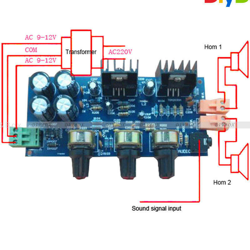DIY TDA2030A HI-FI 2.0 Dual Channel 18W*2 Amplifier Board Compatible LM1875 Kits