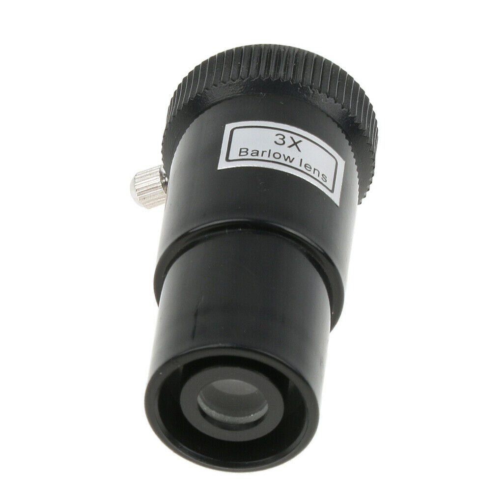 Plastic 3X Barlow Lens 0.965inch for Astronomical Telescope Eyepieces Black