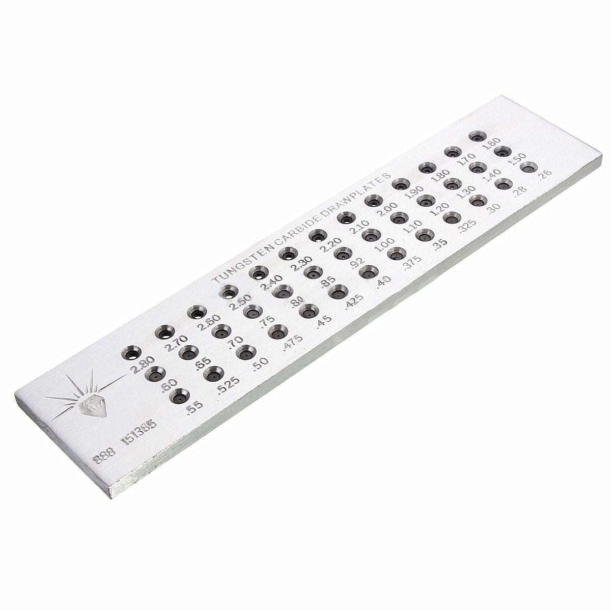 39 Holes Tungsten Carbide Wire Drawplate for Jewelry Making Round 0.26-2.80mm