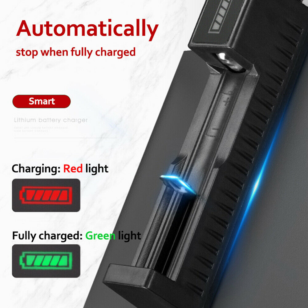 18650 Battery Charger USB for Rechargeable Batteries Li-ion 18650 26650 14500