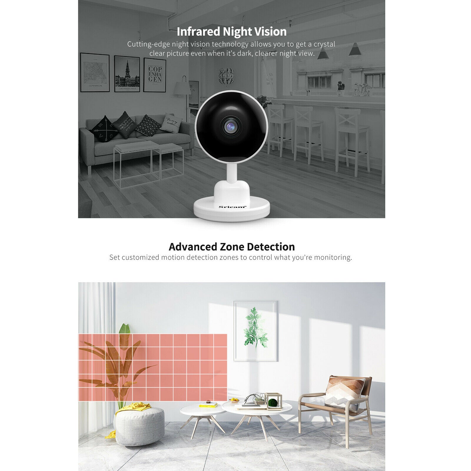 WiFi Camera Home Cloud IP Security Camera Wireless Baby Monitor 2 Way