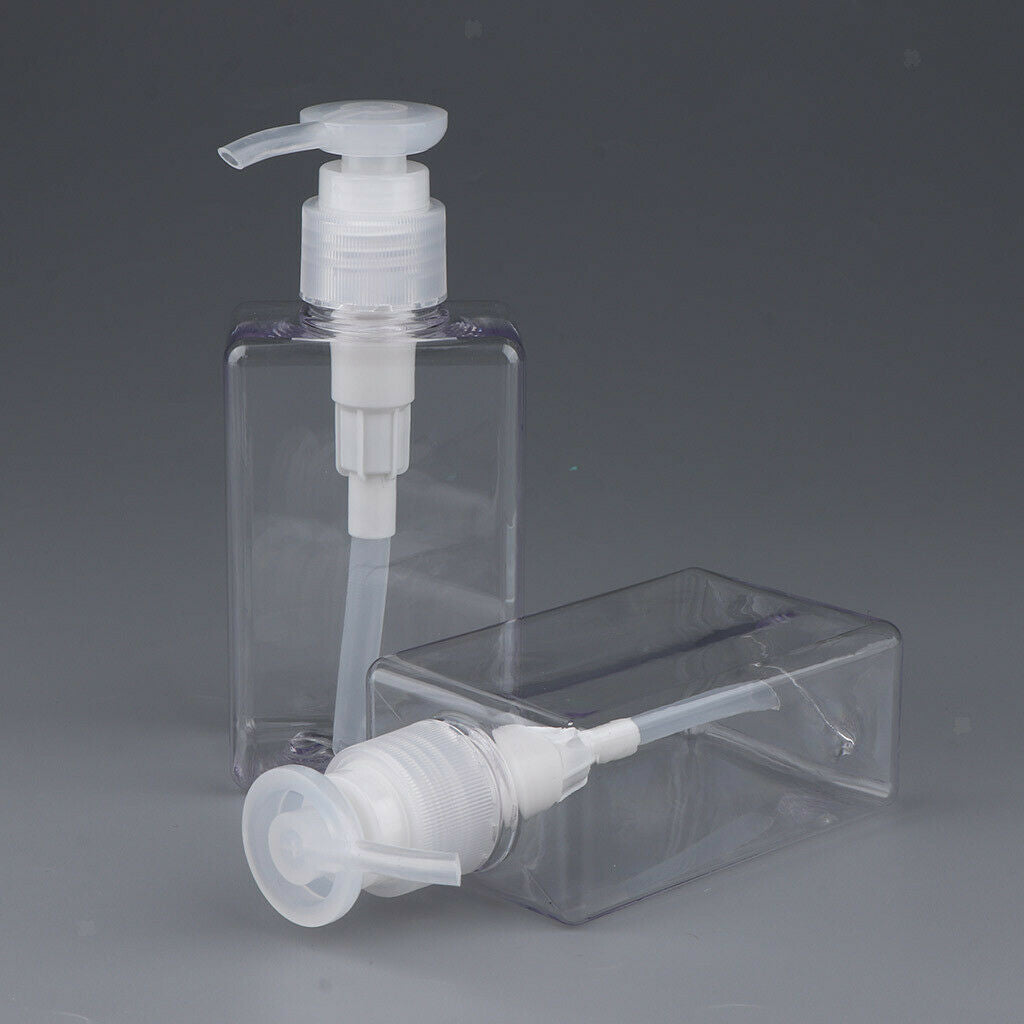 4 Pieces 150ml PET Empty Press Pump Bottle Travel Containers for Emulsion