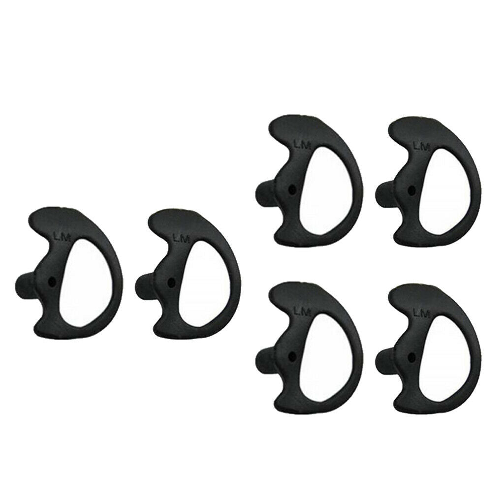 Universal Silicone 3 Pair Left Earmold Earbud Earplug for Two-Way Radio Kits