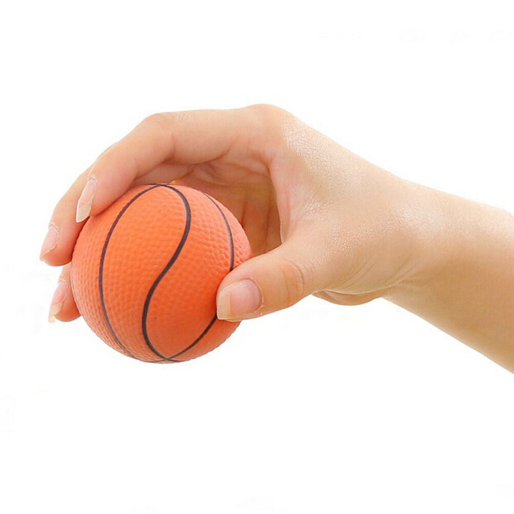 2X 6.3CM Basketball Orange Hand Wrist Exercise Stress Squeezing Foam Bal.l8