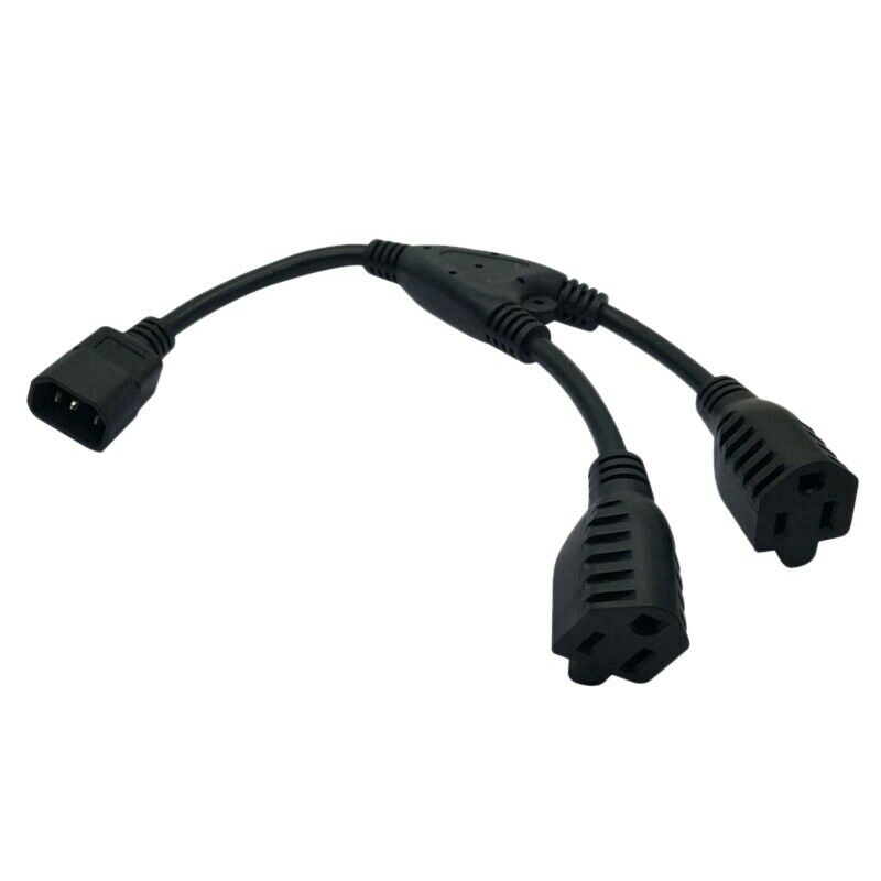 Power Extension Cord, C14 to 2X5-15R American Power Conversion Cord for LaptO1X7