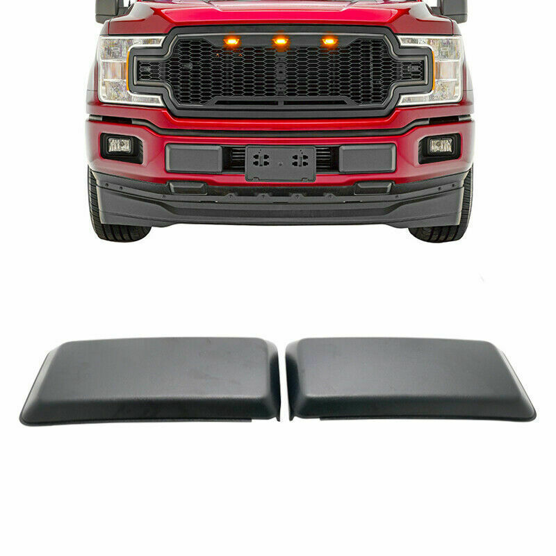 1 Pair For FORD F150 2018-2020 Front Bumper Guards Inserts Pads Caps Black New