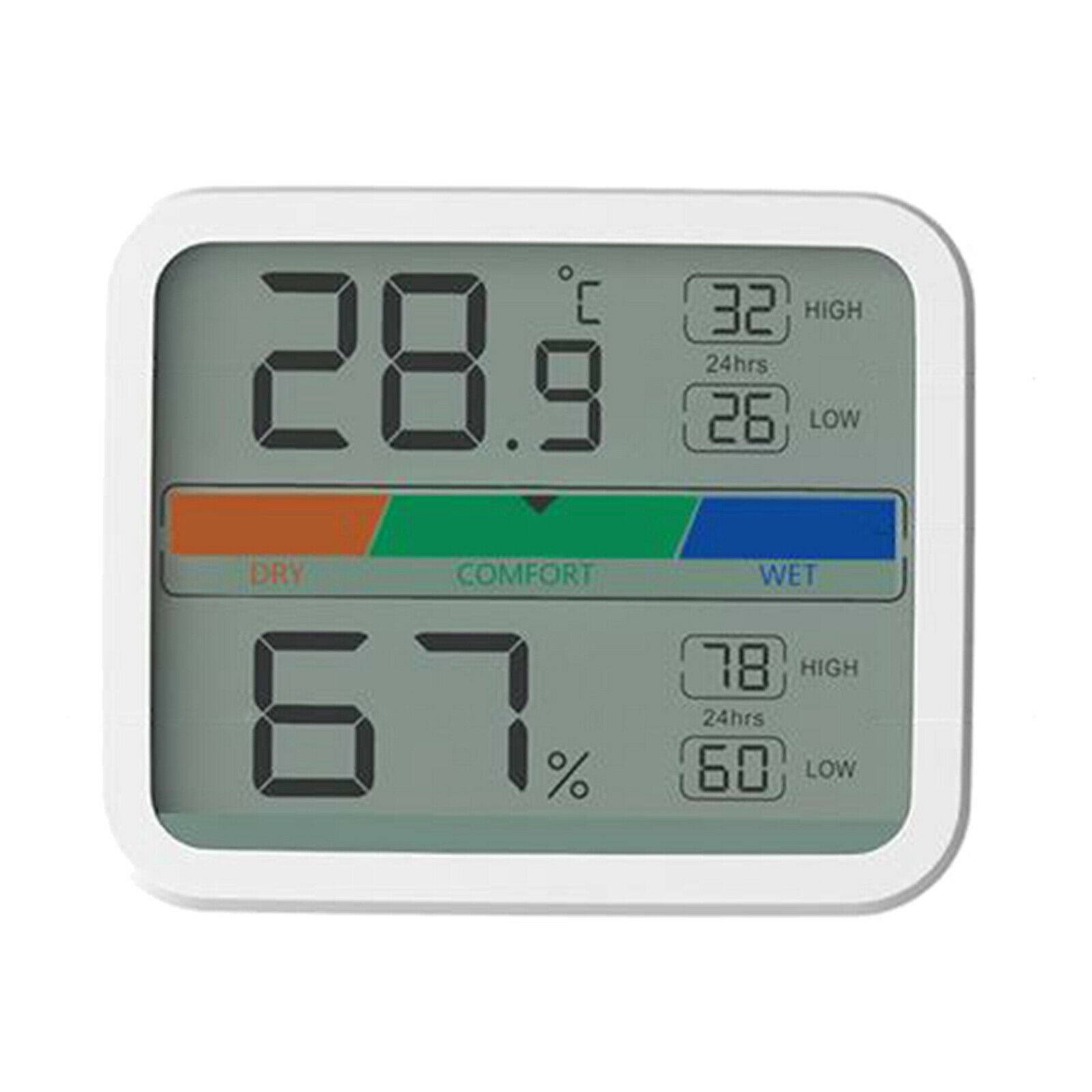 Accurate Digital LCD Thermometer Hygrometer Temperature Humidity Monitor