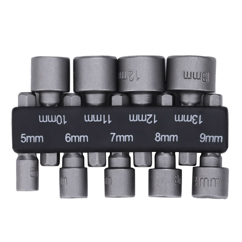18Pieces/ 2Sets 5mm-13mm Hex Socket Sleeve Nozzles Nut Driver Set