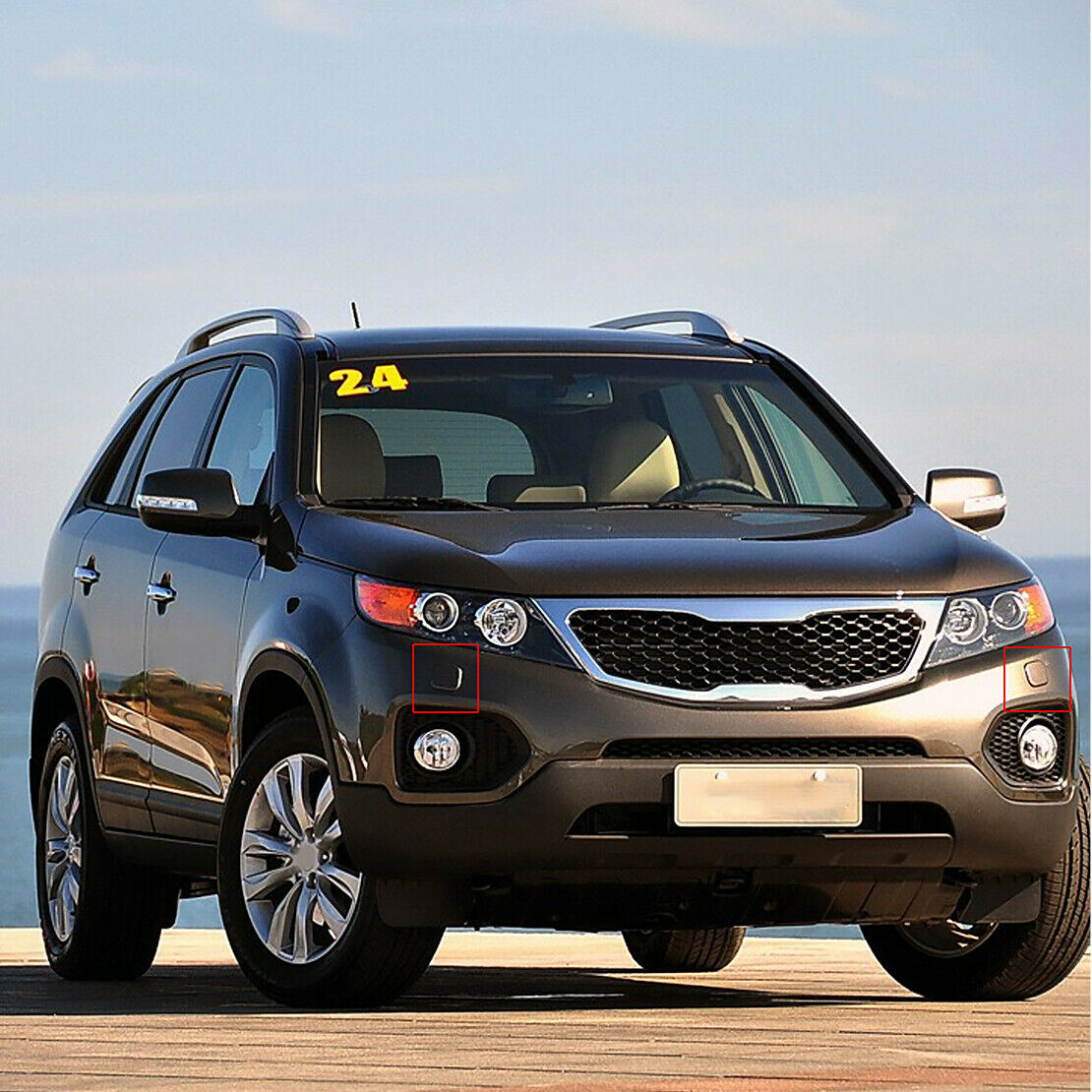Headlight Washer Nozzle Cap Cover Driver + Passenger Fits For Kia Sorento XM