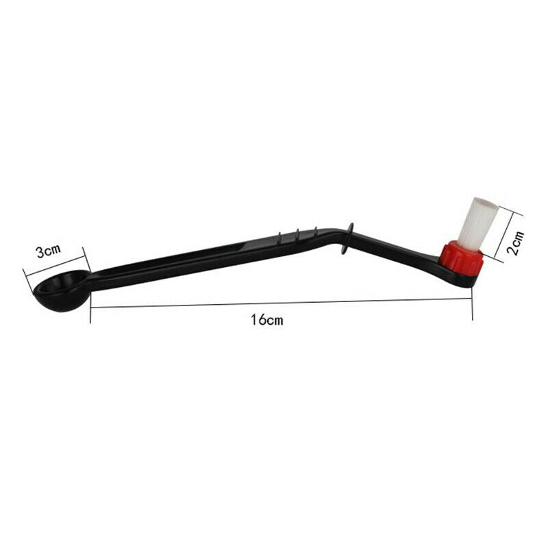 1pc Coffee Machine Brush Cleaner with Spoon 2 in 1 Espresso Machine Bru.l8