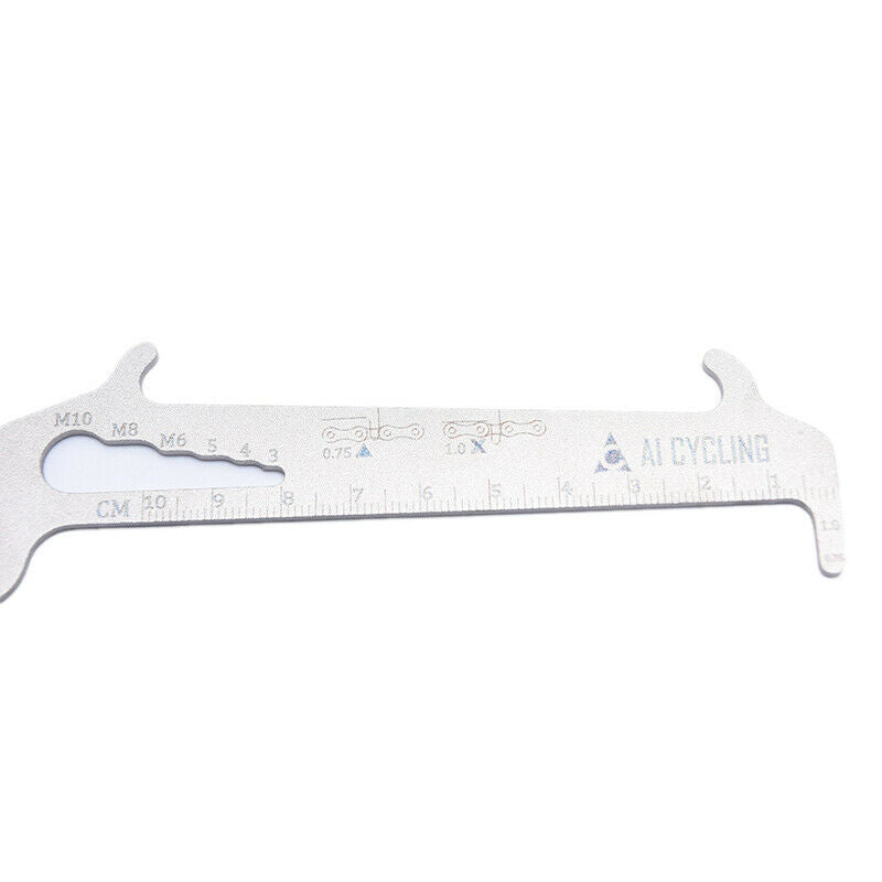 1pc Bicycle Chain Wear Checker Indicator Stainless Steel Measurement Rul.l8