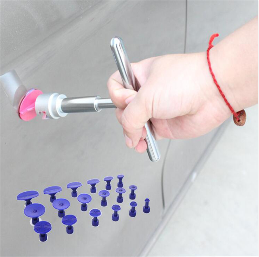 Hammer Dent Puller Car Paintless Dent Repair Hail Removal Kit+ 18 Pulling Tabs