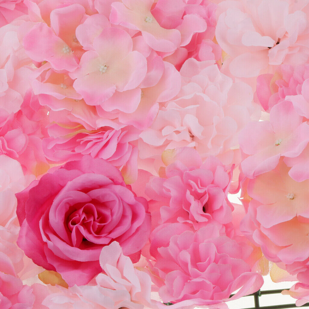 Pieces of 2 Upscale Rose Hydrangea Silk Flower Panel with Stage Background